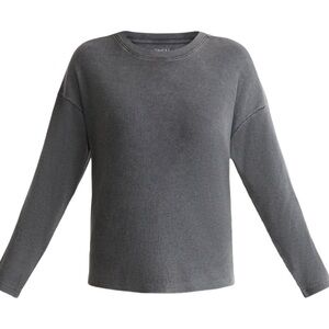Time and Tru Women's Boxy Thermal Tee with Long Sleeves